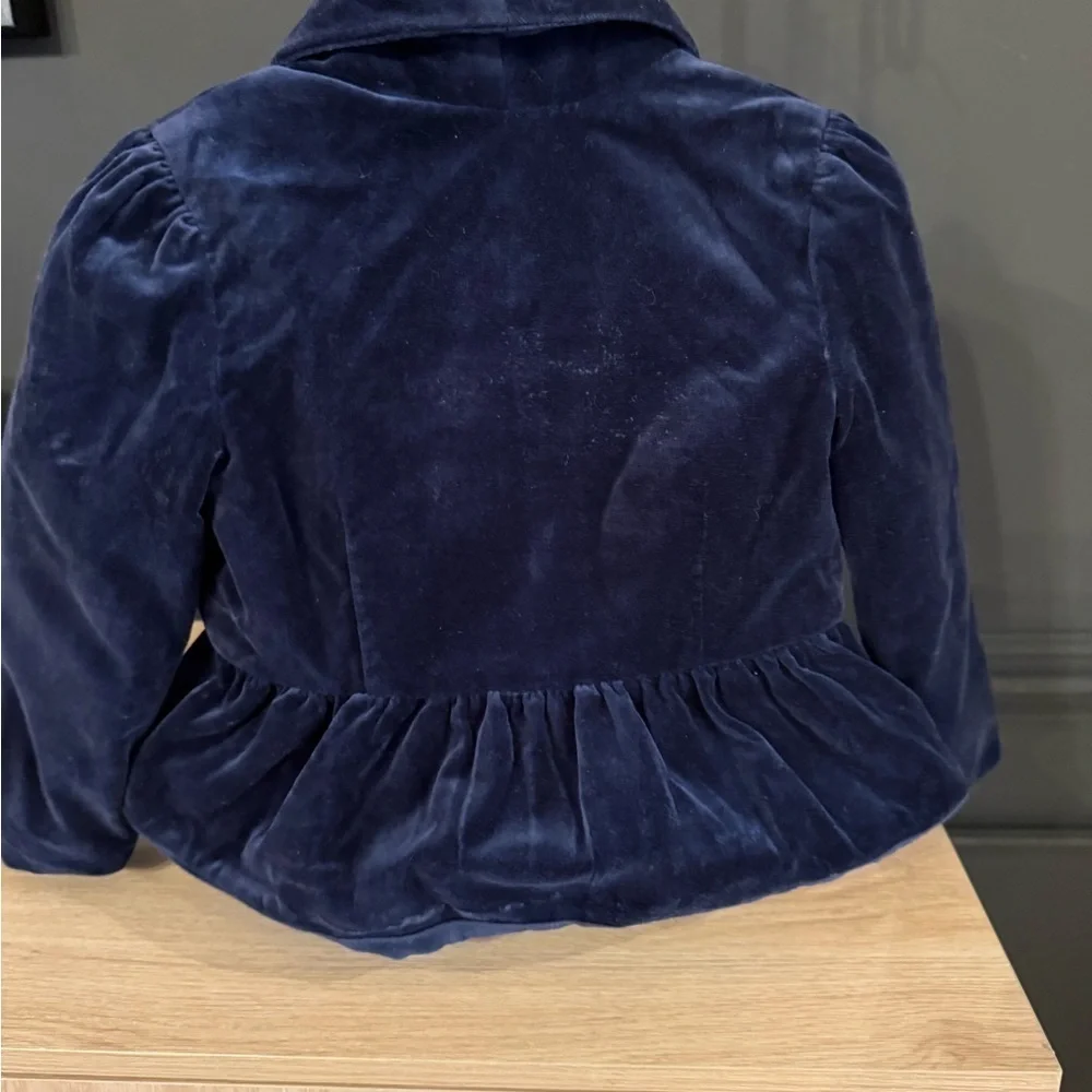 Janie and Jack • 2T • Navy Velvet Peplum Blazer